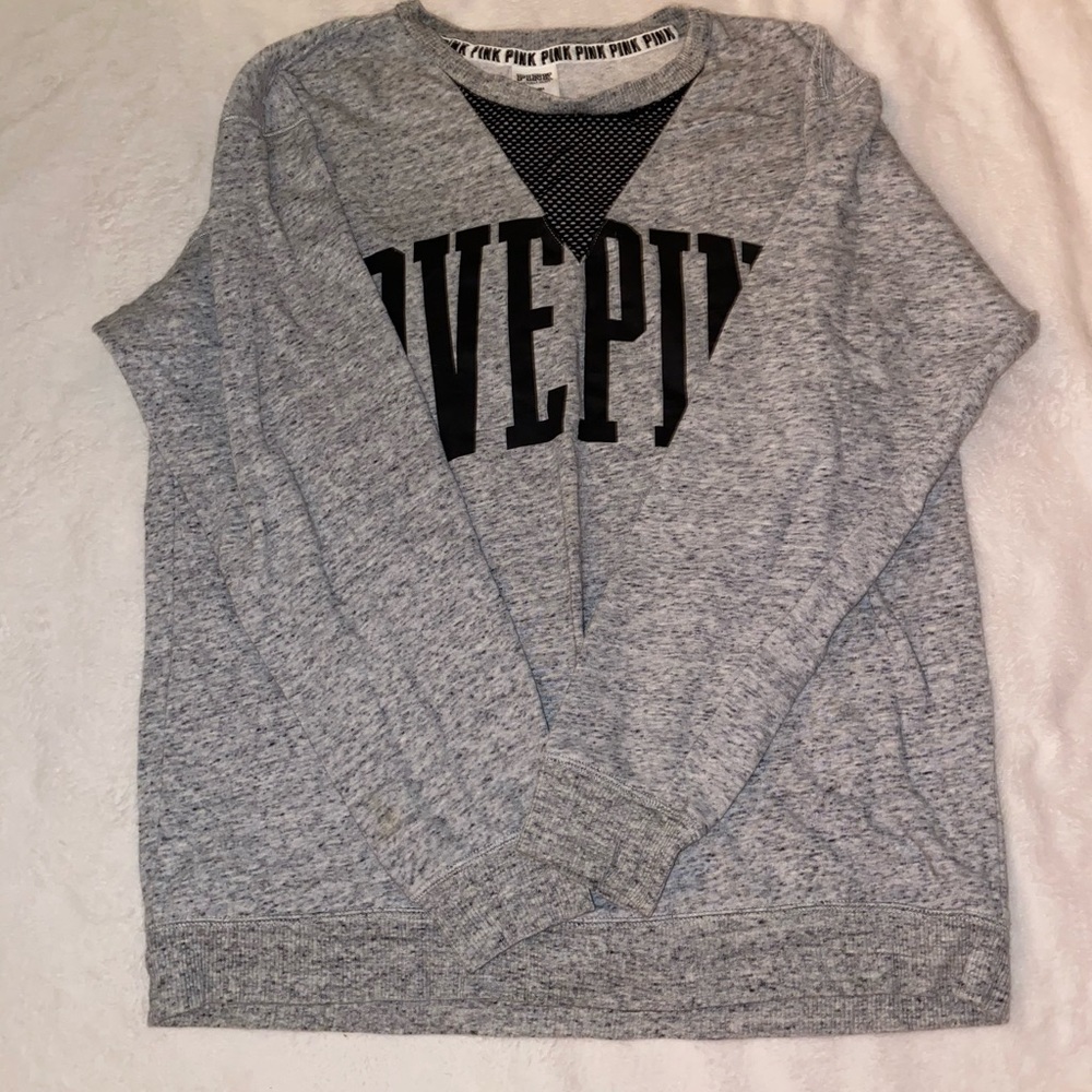 Pink fleece crew neck